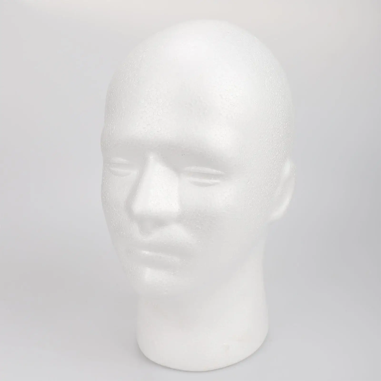 Testa di Manichino Maschile in Polistirolo per Esposizione Cappelli, Occhiali, Parrucche - Espositore per Negozi e Armadi - immagine 3