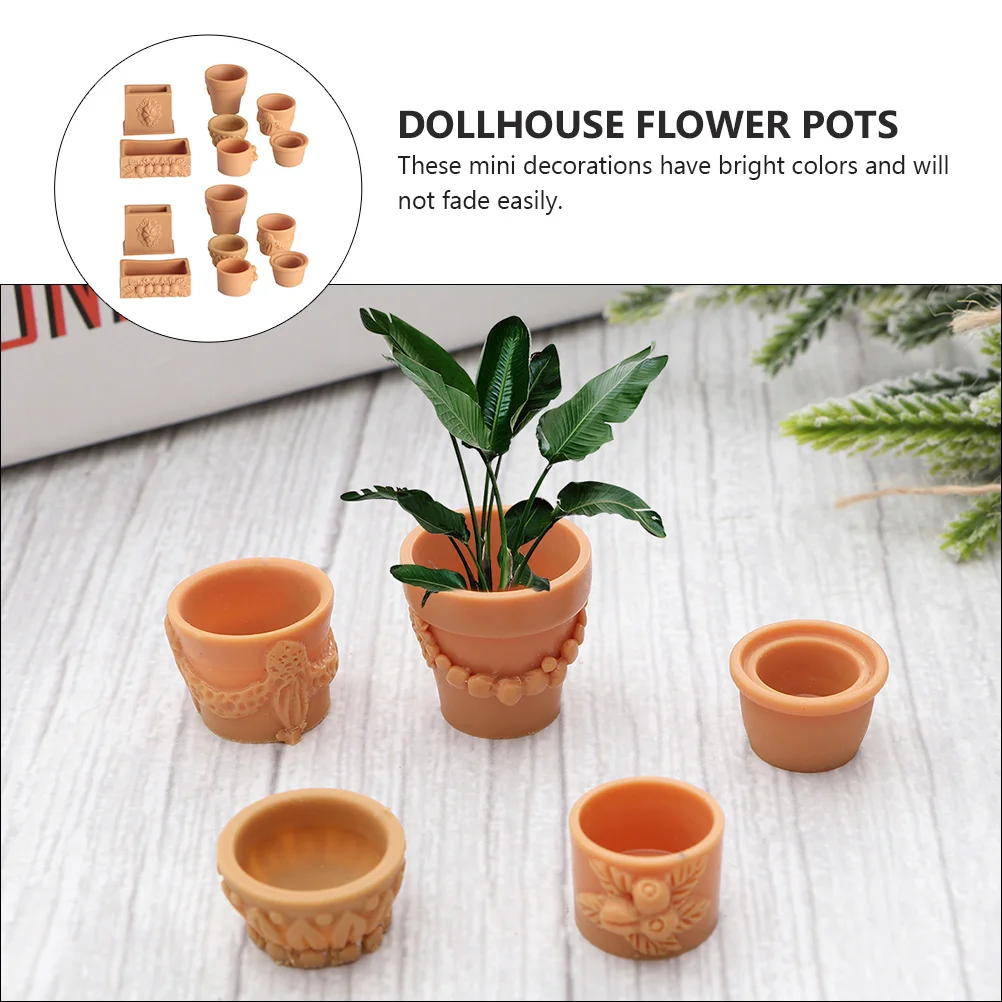 Macetas en miniatura, Mini accesorios, macetas de flores de arcilla, maceta  de terracota, maceta de cerámica falsa, decoración de muebles, casa de  resina diminuta - AliExpress, image size:1002x1002