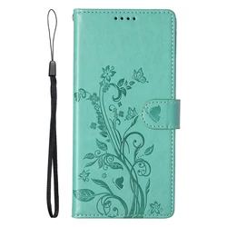 Custodia per telefono in pelle flip di lusso con slot per carte