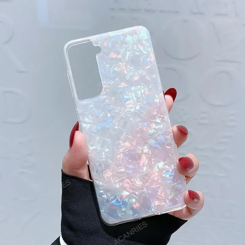 Glitter Dream Shell Pattern Case For Samsung Galaxy S21 S22 Plus Ultra S22plus S 21 22 20 Fe S10 A52 A12 A51 A71 A 52 Back Cover