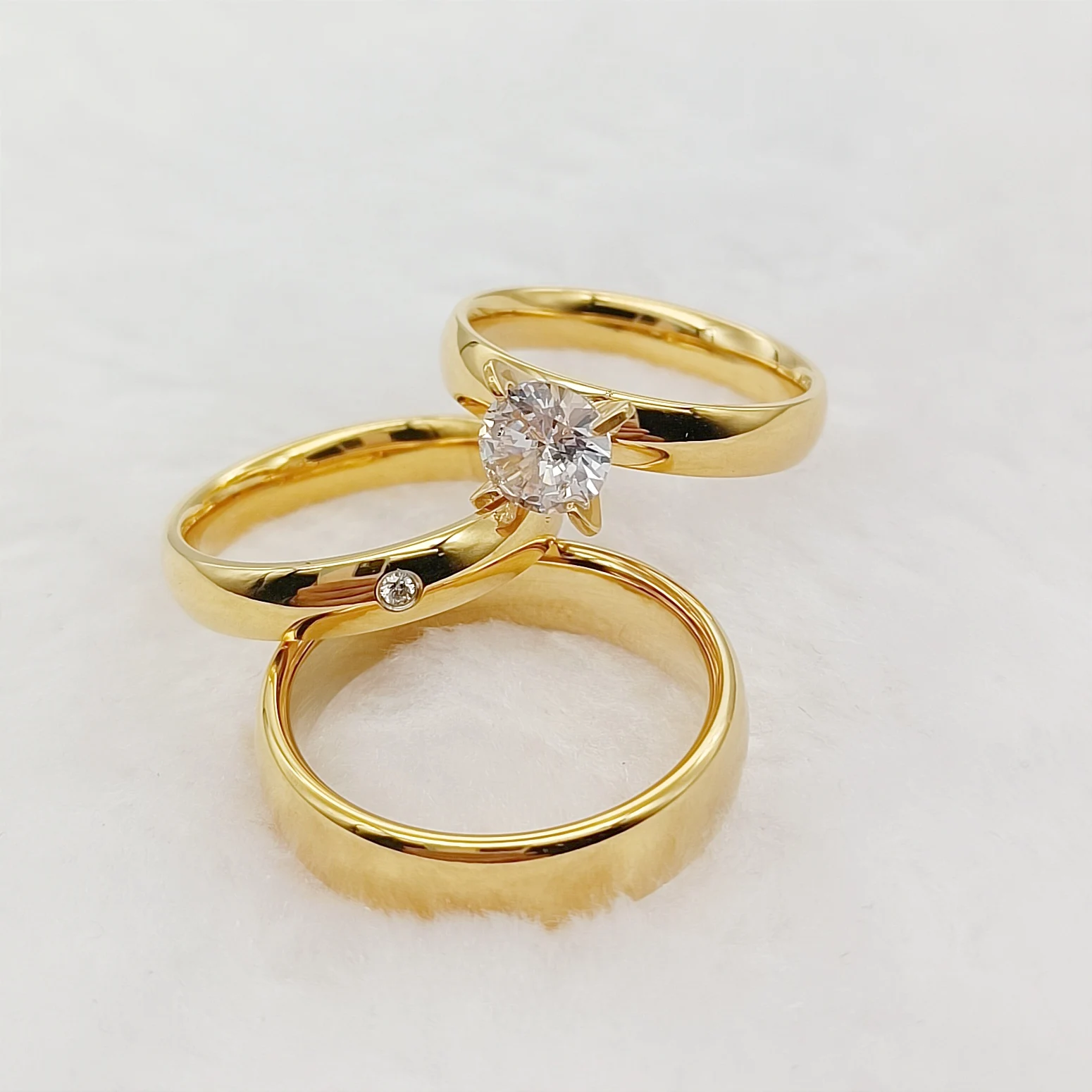 Factory 18K White Real Solid Gold Couple Rings Natural Diamond Engagement  Rings For Couple Rings Wholesale With Certificate From Atjewelry, $813.07 |  DHgate.Com