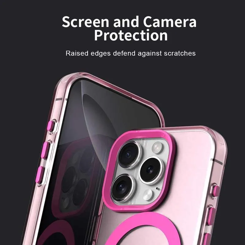 Luxury Magnetic Frosted Military-Grade Protective Case with Camera Frame and Magsafe Compatibility