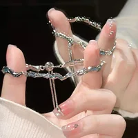 Steel Fun New Women Bracelet Shiny Pink Zircon Butterfly Cherry Blossom Hand Chain for Girls Friendship Gift Y2k Accessories - Image 6