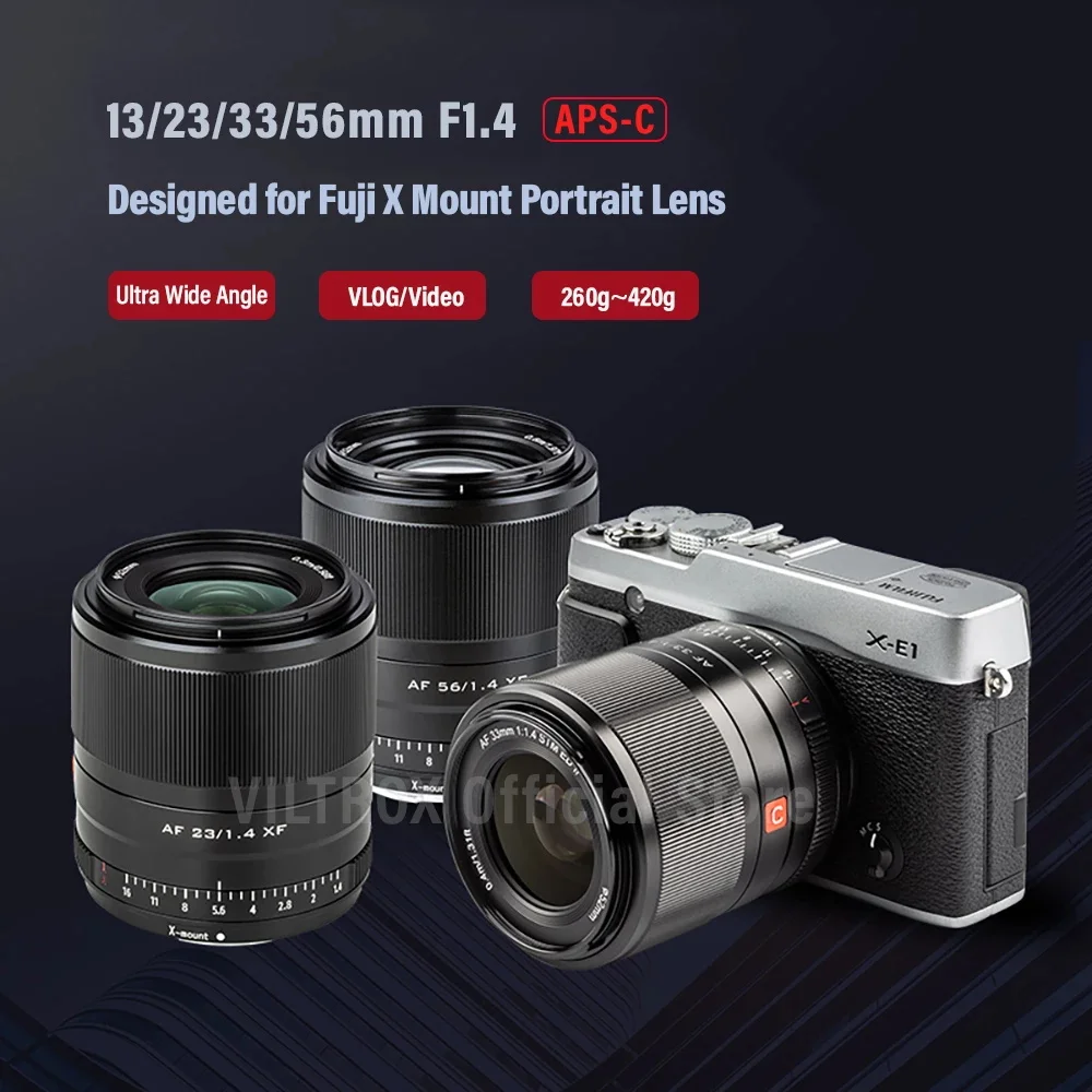 23mm 33mm 56mm 13mm F1.4 Camera Lens For Fuji X Mount Sony E Canon Nikon Z mount Auto Focus APS-C Fujifilm XF Camera