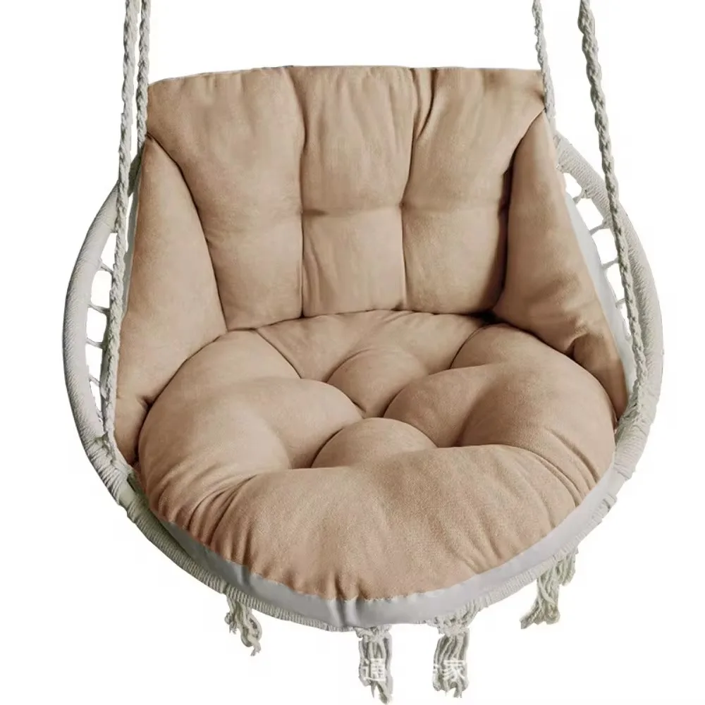 Hammock chair cushion, hanging basket egg chair cushion round seat thick nest back pillow suitable for courtyard garden 4