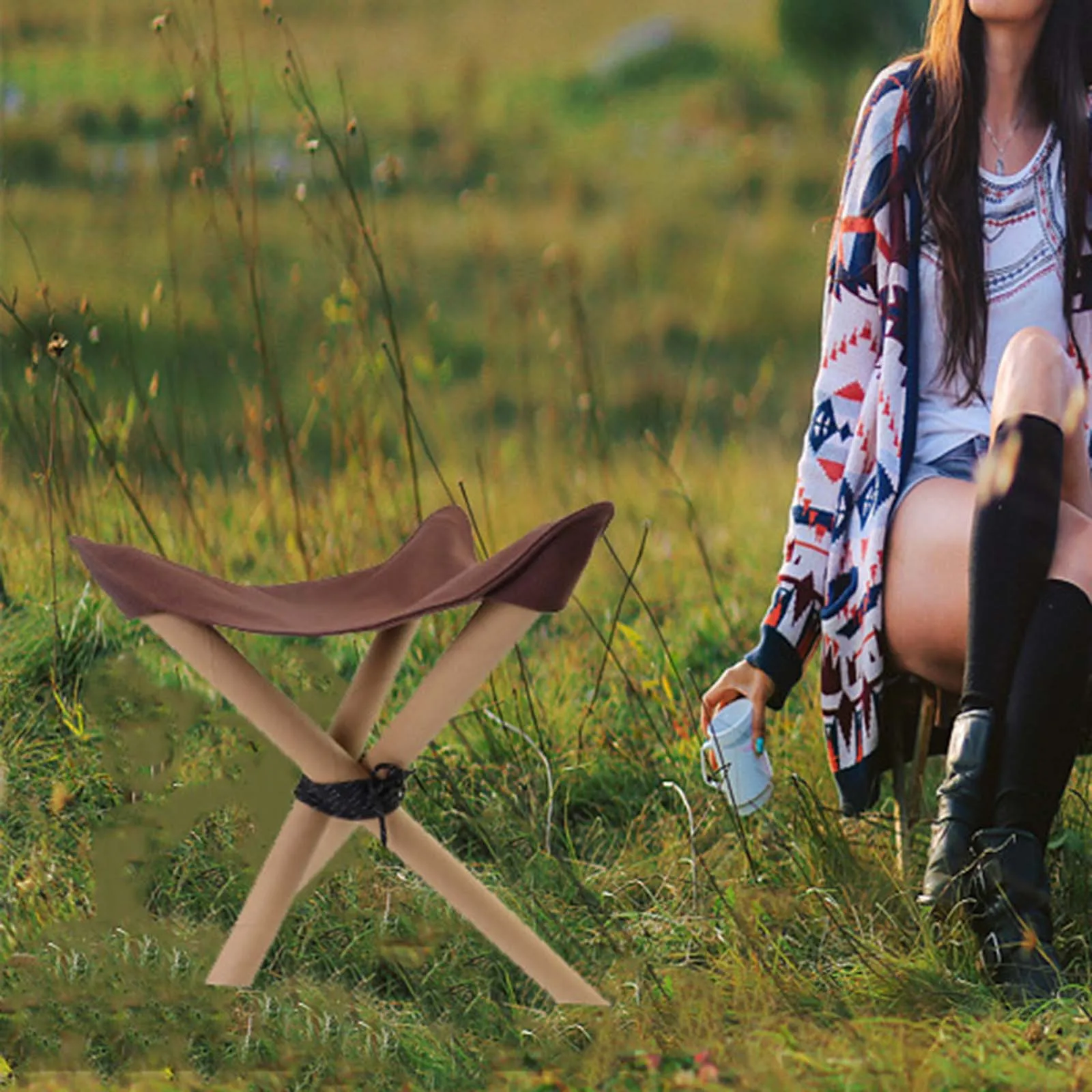 Tripod Stool Cloth Lightweight Picnic Camping Chair Cloth DIY Waterproof Portable Folding Camping Stool For Outdoor