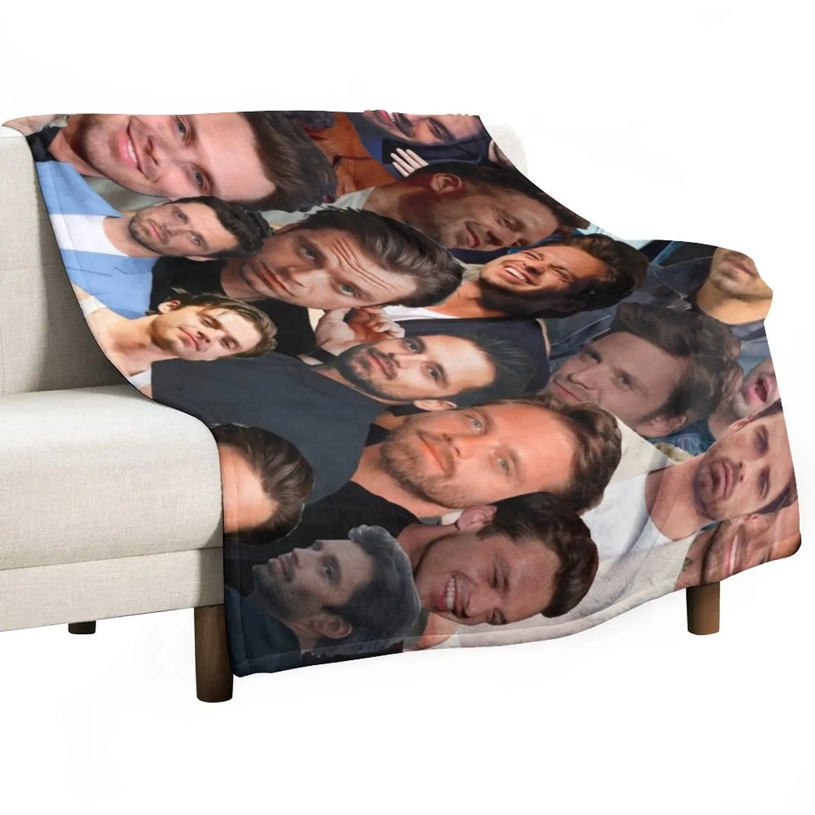 

Sebastian Stan Photo Collage 2 Throw Blanket Fluffy Soft Blankets Blanket Fluffy Luxury Brand Blanket Luxury Blanket