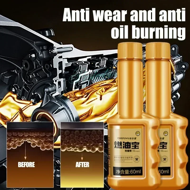 60ml Fuel Treasure Car Engine Cleaner Gasoline Combustion Enhancer Carbon Removal Cleaning Agent PEA Decarbonization Fuel Saver