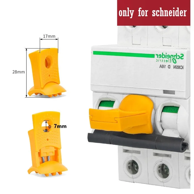 Schneider A9A26970 MCB Miniature Circuit Breaker Safety Lockout Device Energy Isolation Appliance Power Off LOTO circuit breaker lockout device