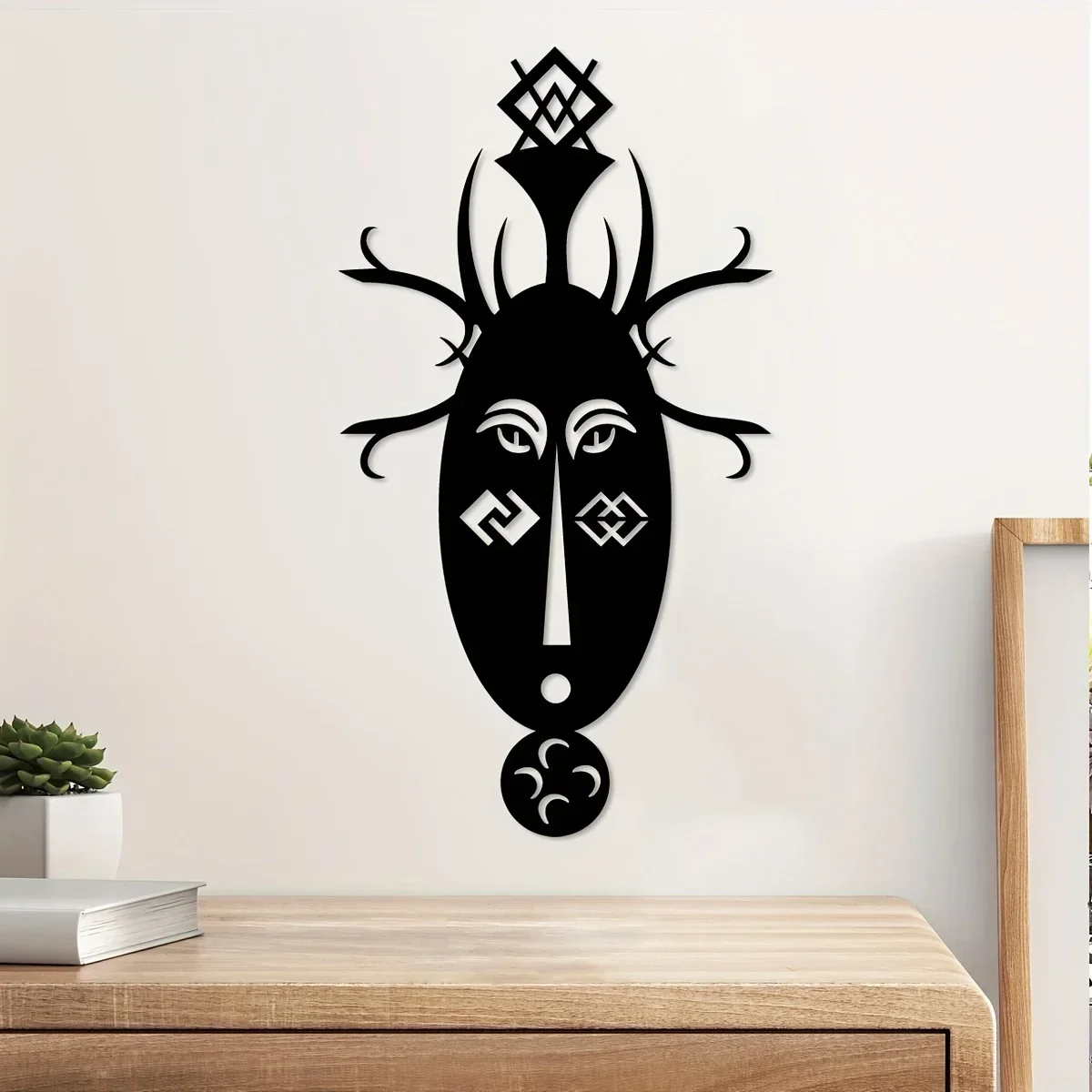 

HELLOYOUNG Creative Masks Iron Indoor Outdoor Crafts Indoor Wall Hanging Decoration Great for Living Room BedroomOutdoor Home De