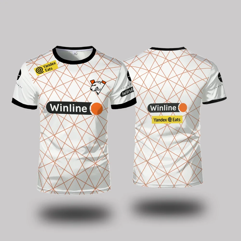 Virtus.Pro Esports Club 유니폼 여름 야외 남성 및 여성 스포츠 통기성 티셔츠 루즈한 데일리 캐주얼 라운드 넥 의류