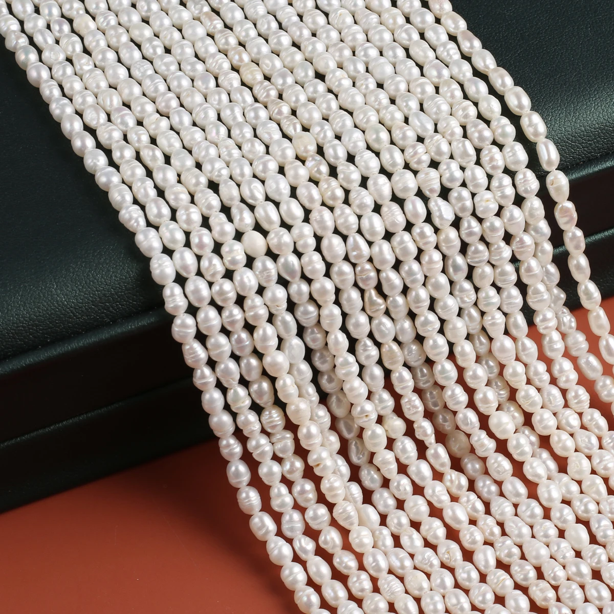 Natural Pearl Rice-Shaped Beads Exquisite Shape Elegant Appearance For DIY Jewelry Making Handmade Bracelet Necklace Length 36cm