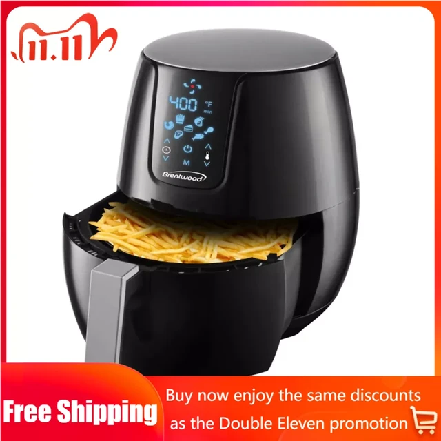 5-Quart Air Fryer with LCD Touch Screen,Black - AliExpress