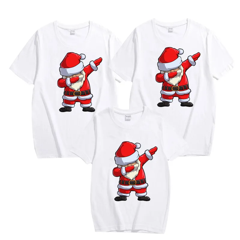 thumbnail image 1 of Nuevas camisetas de Papá Noel con apariencia familiar, ropa de regalo a juego para la familia en verano, 1 of 5