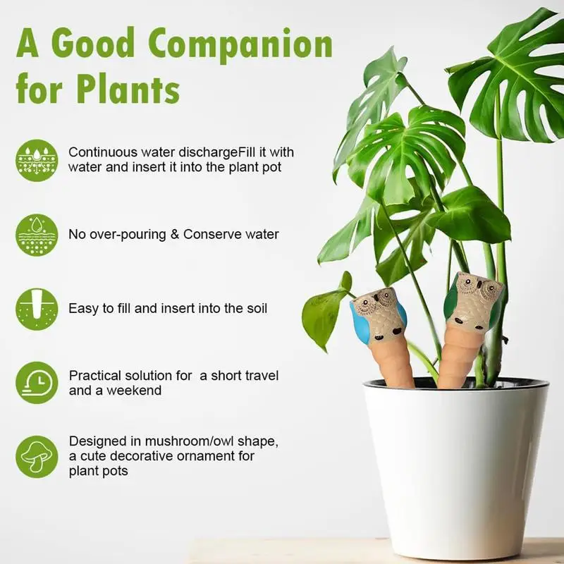 Self-Plant Watering Spikes 4PCS Spikes Planter Insert Garden Waterer Plant Watering Devices Automatic S
