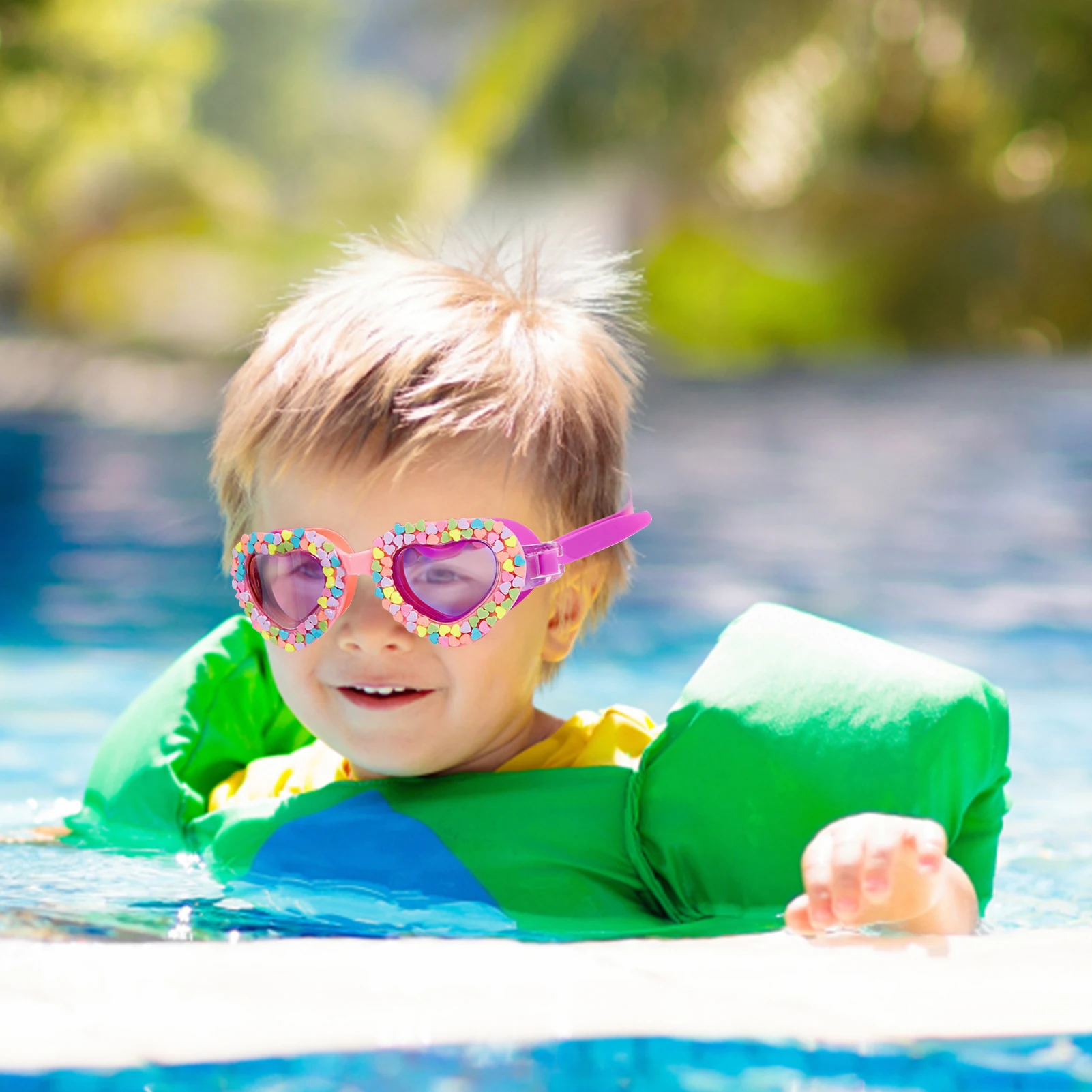 Summer Swimming Goggles Waterproof Heart-shaped Silicone UV Anti-fog Pool Goggle For Toddlers Kids Children Eyewear 5