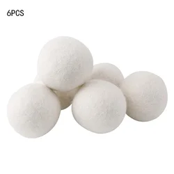 Wool Dryer Balls - Eco-Friendly Laundry Softener and Reusable Home Essentials (6pcs)