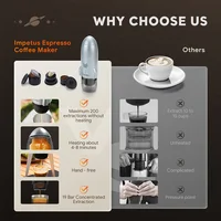 Portable Electric Espresso Machine Travel Coffee Maker for Camping 3 in 1 Self-Heating for Ground Coffee & DG NS Capsule Pods 5