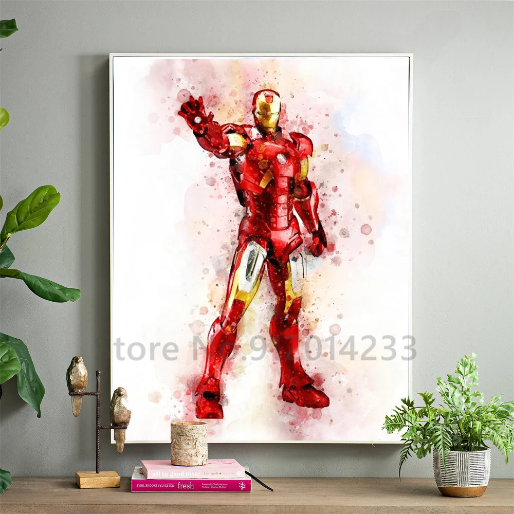 Disney Marvel Diamond Painting Superhero Superman Spider Man Iron Man Embroidery Cartoon Mosaic Cross Stitch Crafts Home Decor