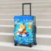 Game Pokemon Psyduck Printed Suitcase Cover Flight Business Elastic Luggage Accesories Protection 1