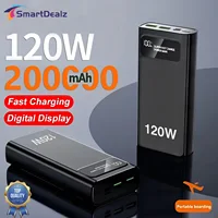 200000mAh Power Bank 120W Super Fast Charging External Battery High Capacity Digital Display PowerBank For Xiaomi iPhone Samsung 1