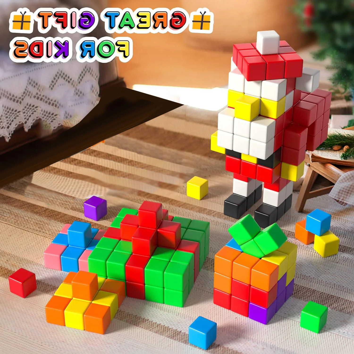 Magnetic Building Blocks Magnetic Cubes Educational STEM Montessori Sensory for Kids Ages 3+ Year Old Boys and Girls Magnet Toys Magnetic Building Blocks Magnetic Assembly Toy