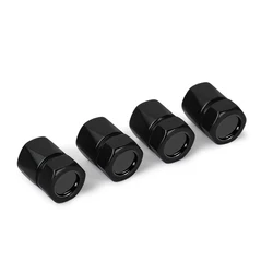 Universal Car Tire Valve Caps - Premium Auto Accessory (Black)