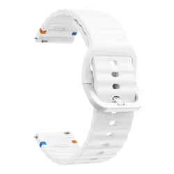 Breathable Waterproof Soft Silicone Watch Band - Sport Edition for 22mm Universal (White)