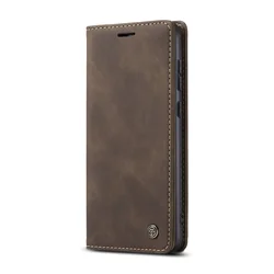 Luxury Retro Leather Wallet Phone Case with Multiple Card Slots & Stand Function for Galaxy A36 (Coffee)