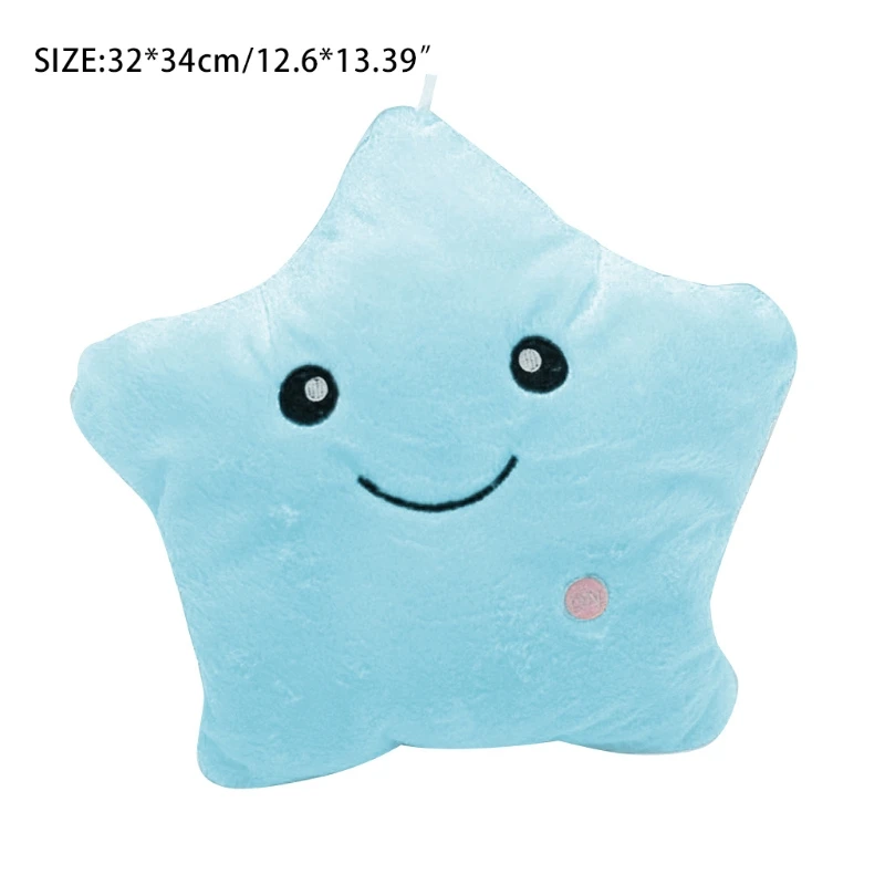 13inch Interactive Toys Realistic Luminous Star Stuffed Toy Soft Cotton Miniature Star Plush Cushion Bedroom Decorations