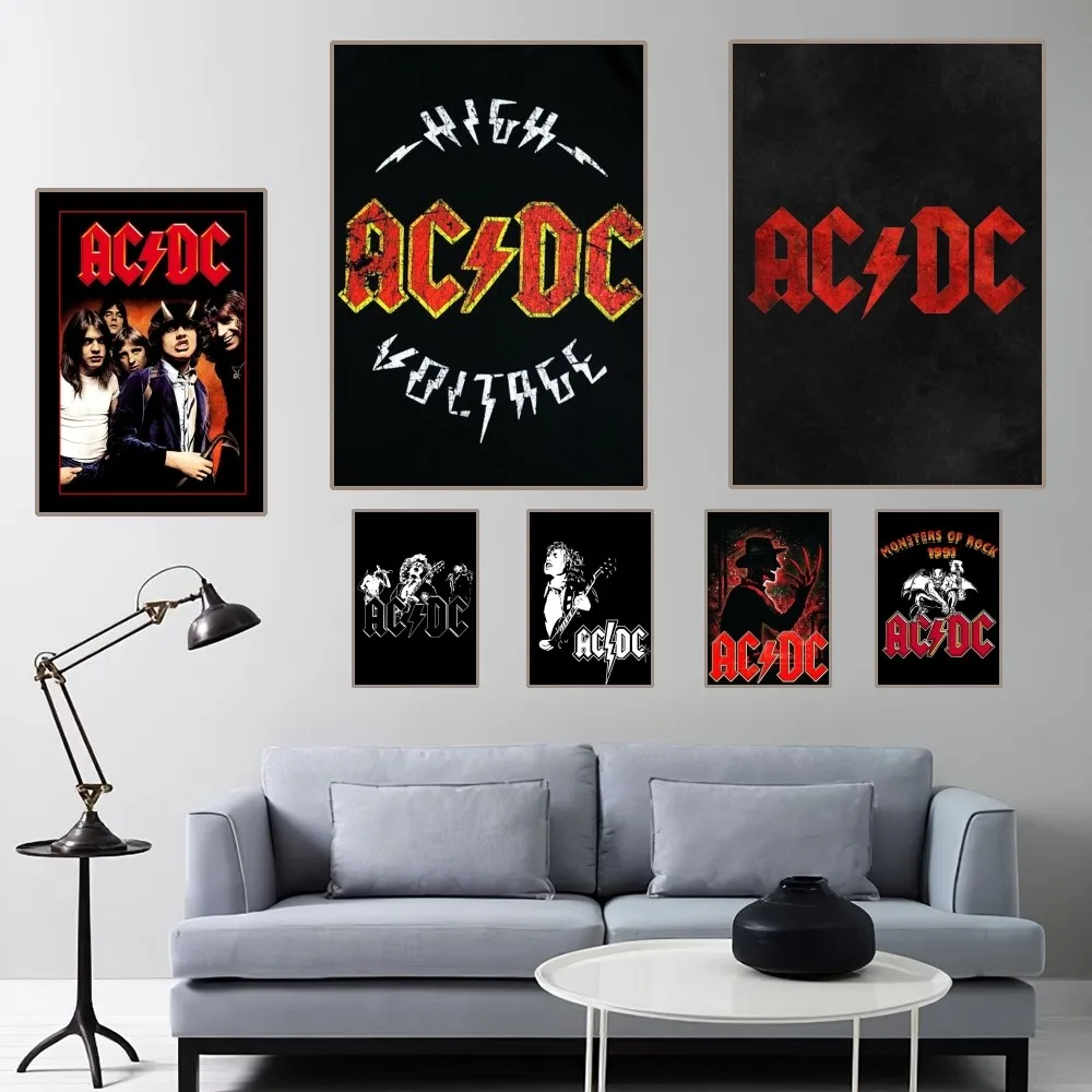 Band Acdc-Ac-Dc Poster Home Room Decor Estetica Art Wall Painting Stickers