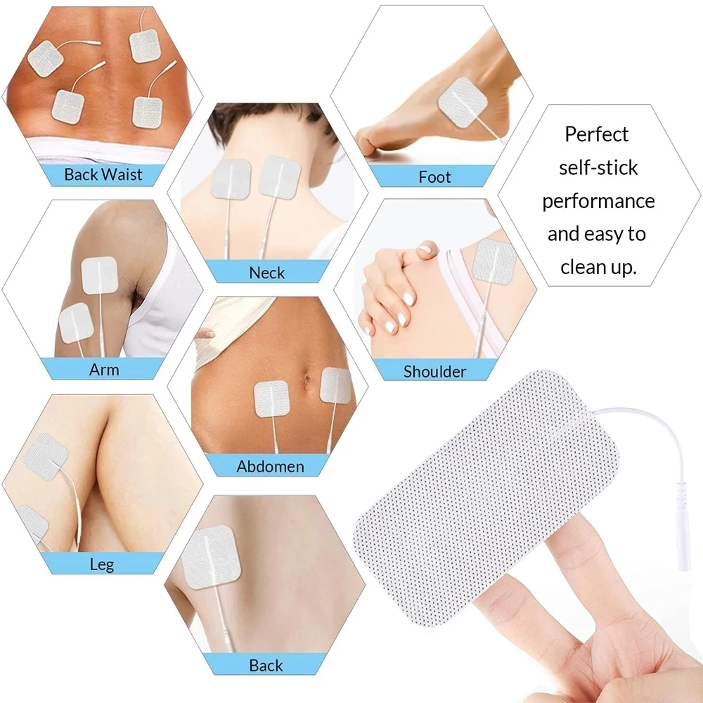 50/4Pcs Electrode Pads Physiotherapy Tens Conductive Gel EMS Electric  Muscle Stimulator Accessories Body Massager Patches Relax
