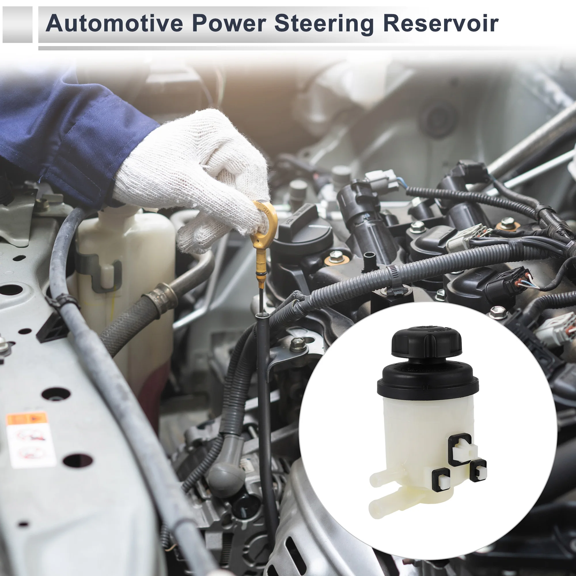 UXCELL Power Steering Reservoir for Hyundai for Hyundai Genesis Coupe 2008 2009 2010 2011 2012 2013 2014 2015 Beige