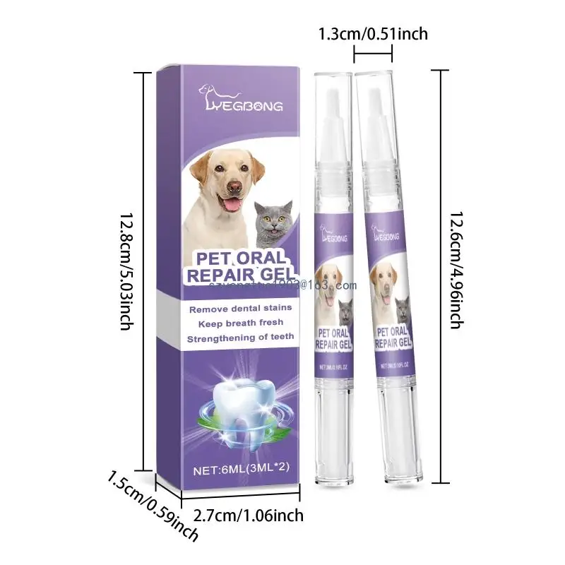 Pet Toothbrush Easy To Use for Cats Dogs Soft Bristles Easy Teeth Cleaning