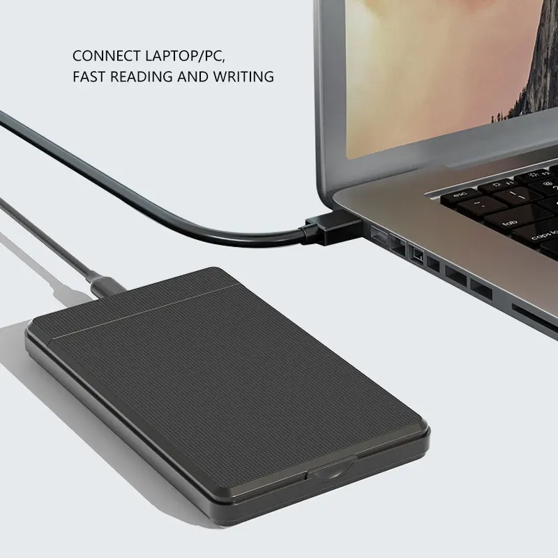 ܺ Ŭ USB to Sata ϵ ̺ ڽ , HDD SSD Ʈ Ϳ, 2.5 ġ USB 2.0/3.0 HDD ̽, 6Gbps