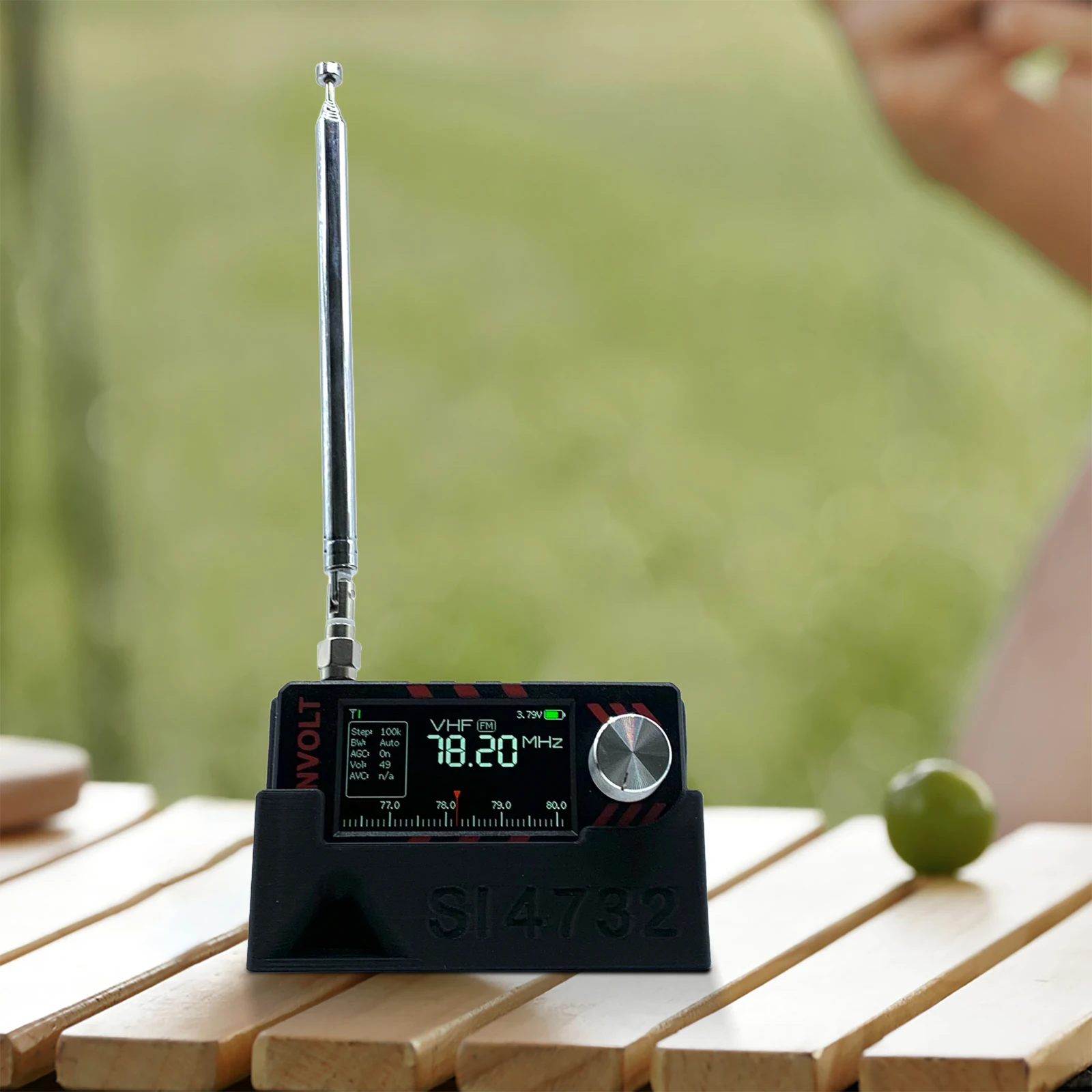 ATS MINI SI4732 DSP 라디오 수신기 케이스(내장형 사운드 가이드 그루브 포함) 범용 라디오 브래킷 라디오 특수 스탠드