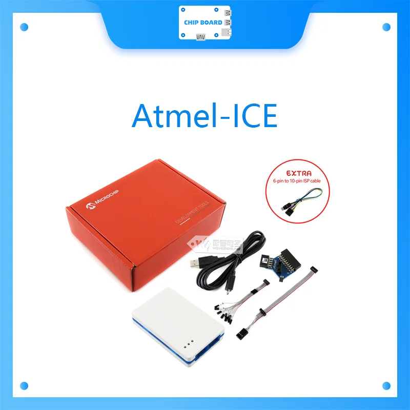 

Atmel-ICE базовый комплект, поставляется с дополнительным адаптером и кабелями