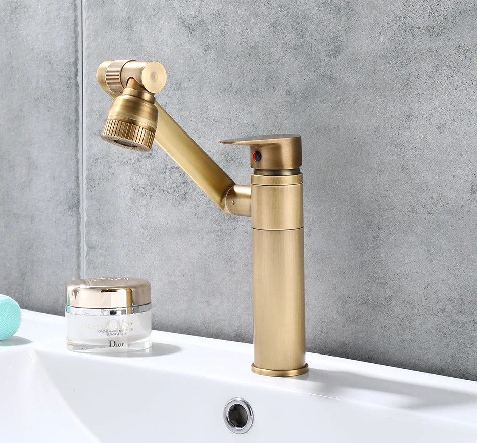 Height adjustable bathroom sink faucets with cool shape