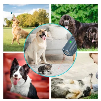 With LED Indicator Lanyard Ultrasonic Dog Repeller Dog Trainer Anti Barking Device USB Rechargeable Dog Drive Device 5