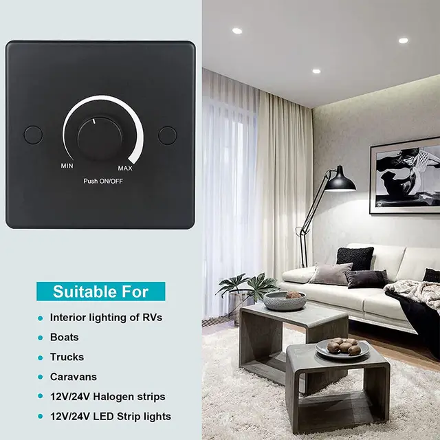 LED-Dimmerschalter, 12 V DC, PWM-Dimmer, Verstellbarer Controller Für