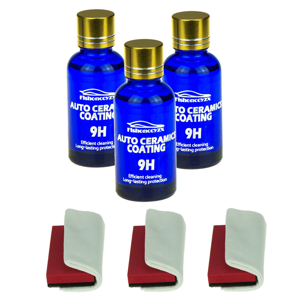 

3Pcs 9H Car Plated Crystal Ceramic Coating Super Hydrophobic Glass Polishing Coating Set Without Box Car Paint Maintenance Fluid
