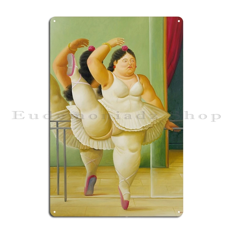 Fernando Botero - Tablao Flamenco - 전시 포스터 금속 간판 클럽 홈 클래식 페인팅 장식 시네마 주석 기호 포스터
