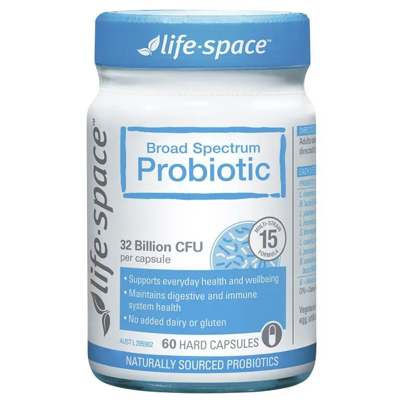 

Australia Life Space Broad Spectrum Probiotic 60 Capsules Microbiome Digestive Healthy Bowel Function