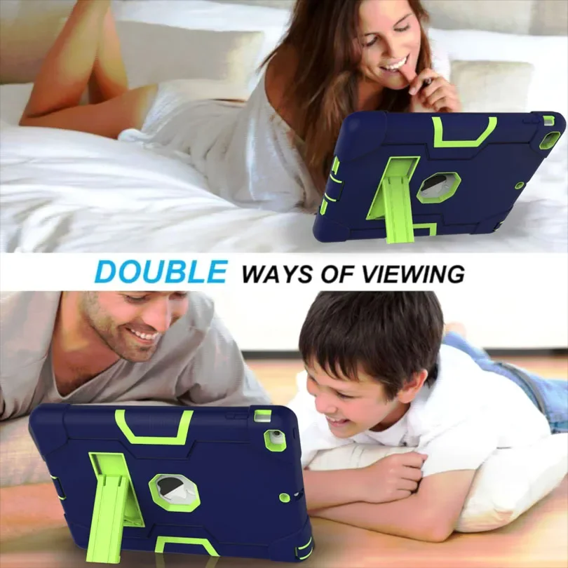 Heavy Duty Silicone Tpu pc Suporte para Ipad Case Armadura Gota Prova de Choque Eva Crianças 10.2 9.7 Air Pro 11 12.9 Mini 3 - Imagem 6