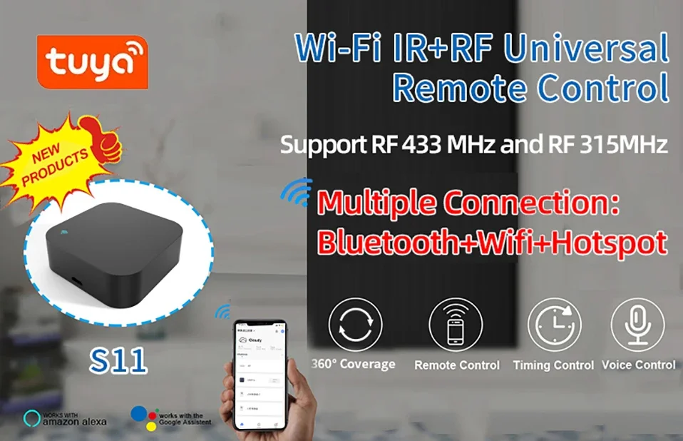 Description Picture 2 of itemTuya Smart RF IR Remote Control WiFi Smart Home for Air Conditioner ALL TV LG TV Support Alexa,Google Home