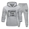 Autumn Men's Casual Tracksuit  DIY Hoodies Design Your Logo Set Sweatsuits Jogger Pant Suits Athletic Sports Casual Outfits 6