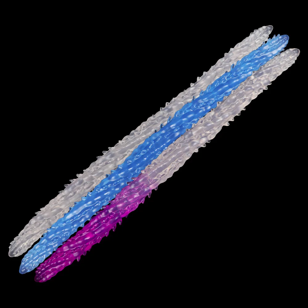 Plug anal long à reliefs pour massage prostatique et stimulation_voghion.com