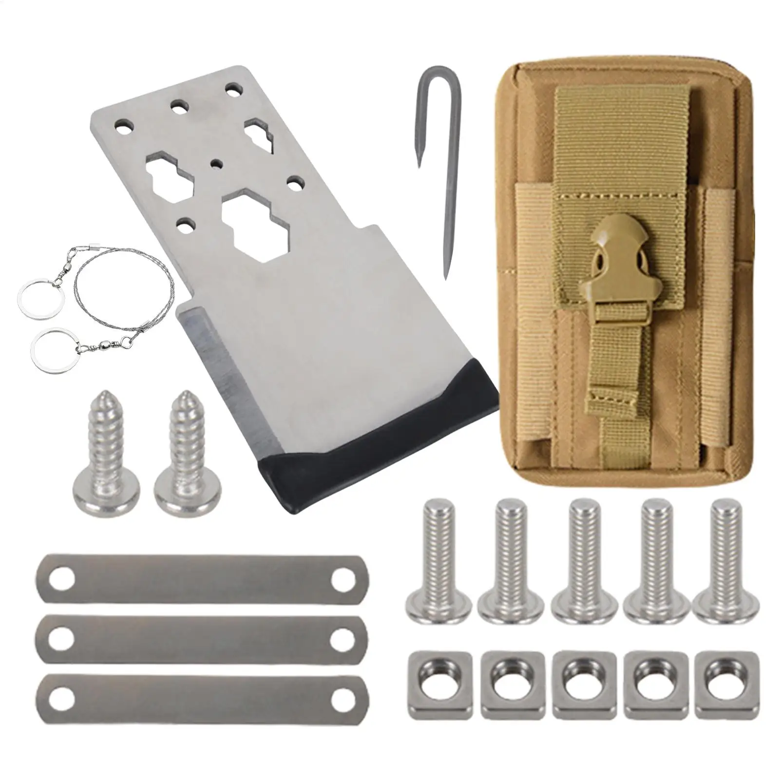 Outdoor Multifunctional Axe Stainless Steel Survival Axe Portable MultiToolCamping Ax Hammer Outdoor Escape Tool Can Be Chopped