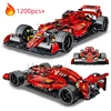 2024 New Technical Formula F1 Racing Car Building Blocks Set Model MOC Assembly Vehicle Bricks Kids Toys for Boys Christmas Gift 1