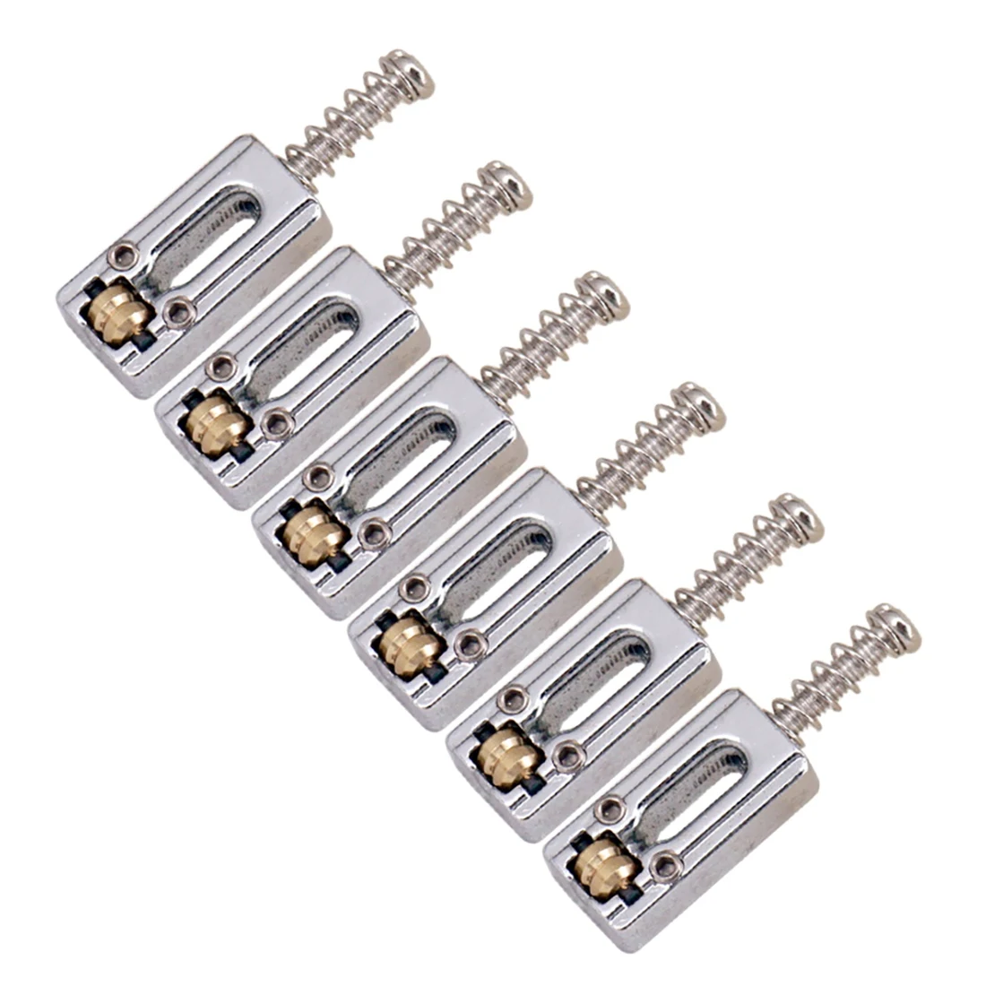 

6 Pcs Metal Guitar Bridge Saddle Ball Roller String Tremolo Bridge Saddles for Electric Guitar Replacement Parts,Silver